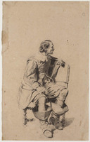 KT 1991 014
<br/>
Zittende man in 17de-eeuws kostuum
<br/>
<em>Scholten, Hendrik Jacobus (1824-1907)</em>